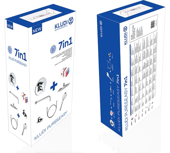 Набор для комплектации душа Kludi Pureeasy 7в1 20096 мм 1 376400565