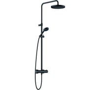 Душевая стойка Kludi LOGO DUAL SHOWER SYSTEM с термостатом, черный матовый, арт. 6808239-00 УТ008605