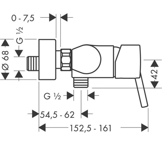 Смеситель для душа HANSGROHE Talis S 32620000 00000008383