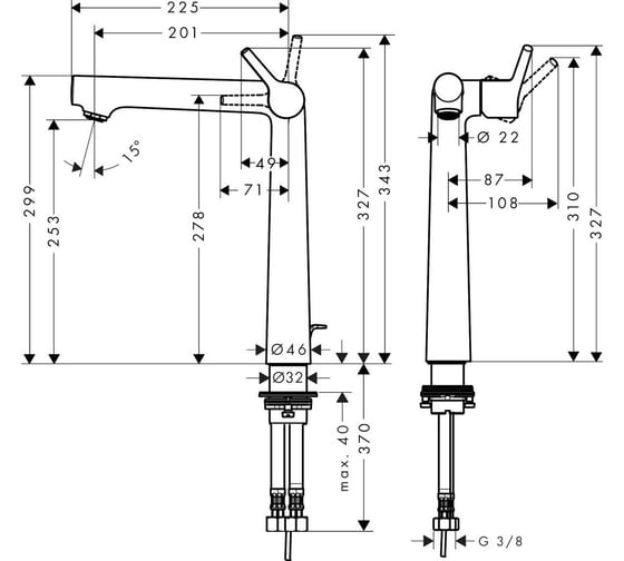 Смеситель для кухни HANSGROHE Talis S 250 72115000 00000044193