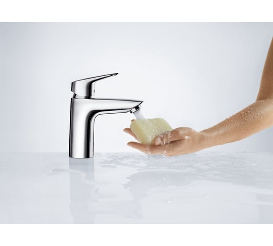 Смеситель для раковины HANSGROHE Logis 100 push-open 71107000 00000042850