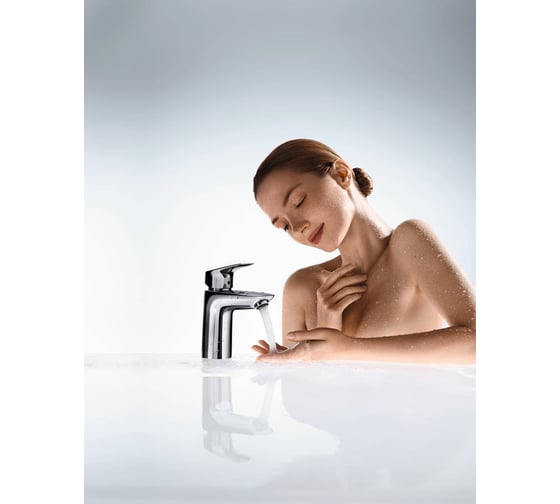 Смеситель для раковины HANSGROHE Logis 100 push-open 71107000 00000042850
