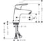 Смеситель для раковины HANSGROHE Logis 70 push-open 71077000 00000037139 8