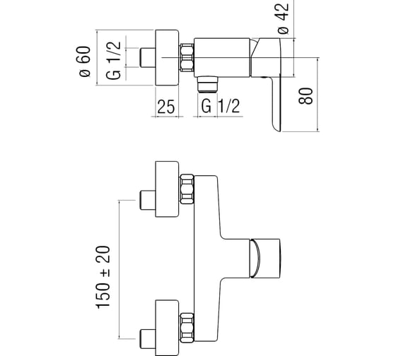 Смеситель для душа NOBILI ABC AB87130CR 00000035646