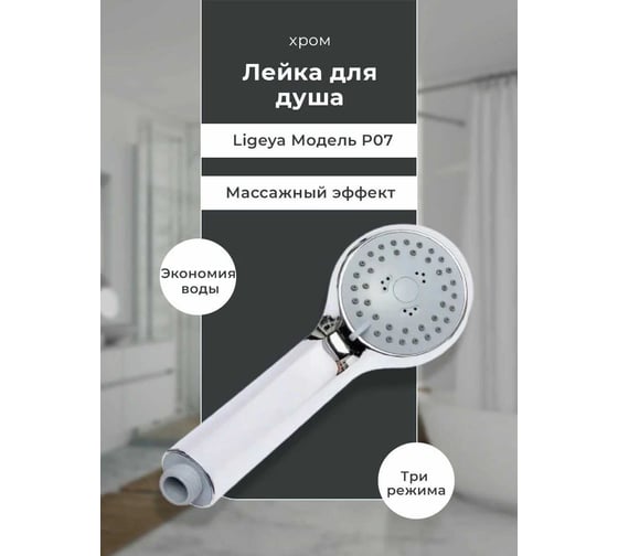 Лейка для душа Ligeya P07 никель-хромовое ТТ000014637