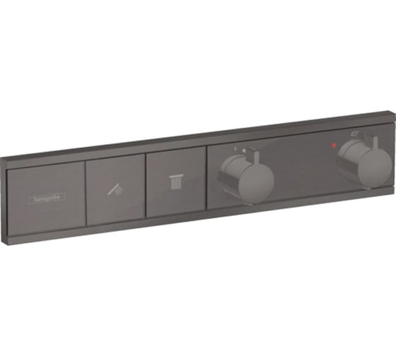 Термостат скрытого монтажа Hansgrohe RainSelect для 2 потребителей, матовый черный хром 15380340 00065967