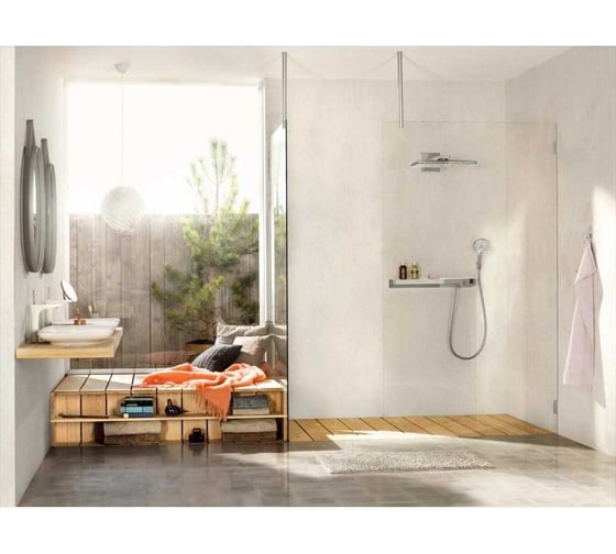 Верхний душ Hansgrohe Rainmaker Select 460 3jet, EcoSmart 9 л/мин, с держателем 450 мм 24017400 00032255