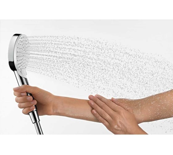 Ручной душ Hansgrohe Crometta Vario EcoSmart 9 л/мин, белый/хром 26332400 00049780