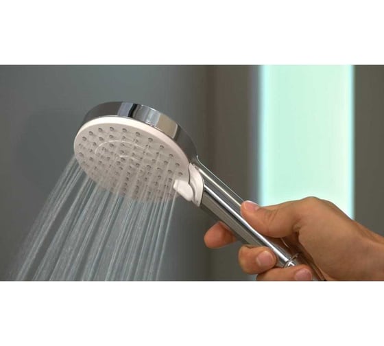 Ручной душ Hansgrohe Crometta Vario EcoSmart 9 л/мин, белый/хром 26332400 00049780