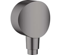 Шланговое подсоединение Hansgrohe FixFit S с клапаном обратного тока, шлифованный черный хром 26453340 00069795