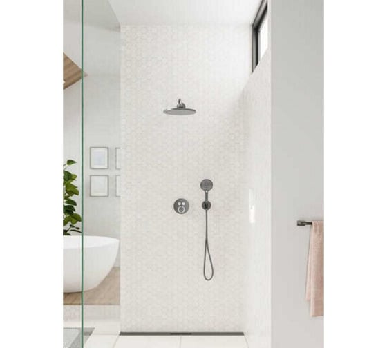 Ручной душ Hansgrohe Raindance Select S 120 3jet шлифованный черный хром 26530340 00061737