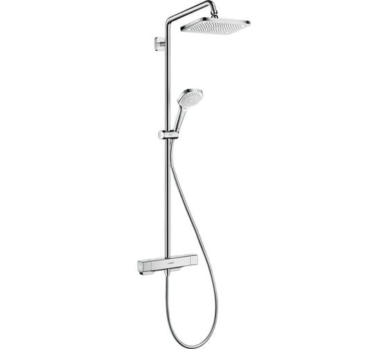 Душевая система с термостатом для душа Hansgrohe Croma E 280 1jet Showerpipe, EcoSmart, хром 27660000 00052663 1