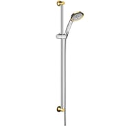 Душевой набор Hansgrohe Raindance Classic 100 3jet со штангой 90 см, хром/золото 27841090 00050045