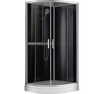 Душевая кабина Azario DENVER 900х900х(2000+150), серое стекло 4 мм, Easy Clean, задняя панель черная, профиль серый AZ-N10812 00078856