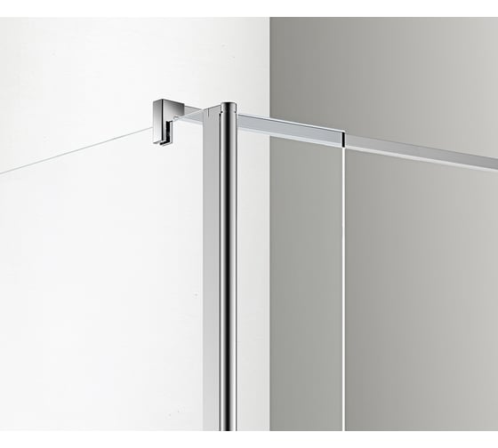 Душевая перегородка Azario CHICAGO Walk-in прозрачное стекло 8 мм, Easy Clean, подвижная доп. перегородка 50 см, профиль серебро AZ-NAR6321 00078863