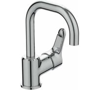 Однорукоятковый смеситель для умывальника Ideal Standard ALPHA рукоятка сбоку, система монтажа EASY-FIX (облегченный монтаж), трубчатый поворотный излив BC650AA 00077493