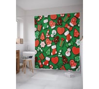 Штора для ванной JOYARTY "Имбирные пряники" sc_427871