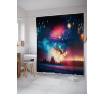 Штора для ванной JOYARTY "Салют зимой" sc_427874