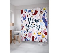 Штора для ванной JOYARTY "С Новым Годом" sc_427894