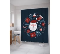 Штора для ванной JOYARTY "Счастливый Дед Мороз" sc_427903