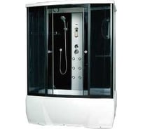 Душевая кабина с тропическим душем Loranto CS 77-3 A 150x85x215 см черная дверь раздвижная 00054498
