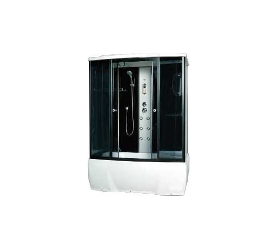 Душевая кабина с тропическим душем Loranto CS 77-3 A 150x85x215 см черная дверь раздвижная 00054498