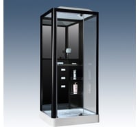 Душевая кабина с тропическим душем Loranto CS 126-3A R 90х100х215 см черная (правая) распашная дверь слева направо 00054488