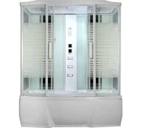 Душевая кабина с тропическим душем Loranto CS 77-4 150x85x215 см белая дверь раздвижная 00054497