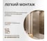 Стеклянная шторка на ванну FIXATOP 1400x600, поворотная, профиль белый, стекло сатин MGSHCU1400600TURNWHTSAT 9