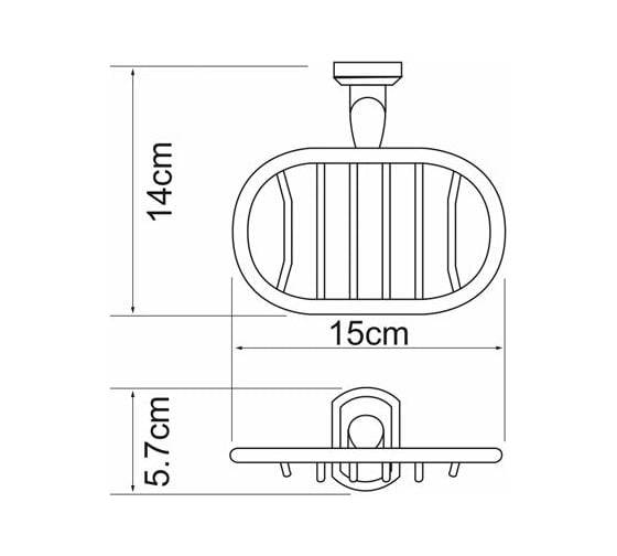 Мыльница WasserKRAFT Oder решетка K-3069
