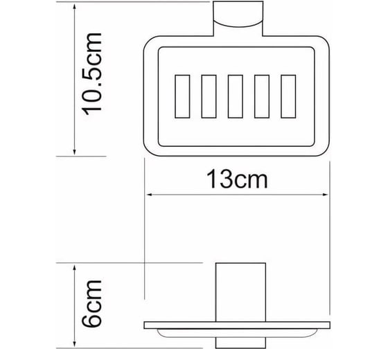 Мыльница WasserKRAFT Leine решетка K-5069