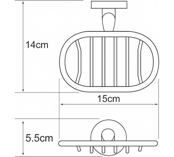Мыльница WasserKRAFT Rhein решетка K-6269