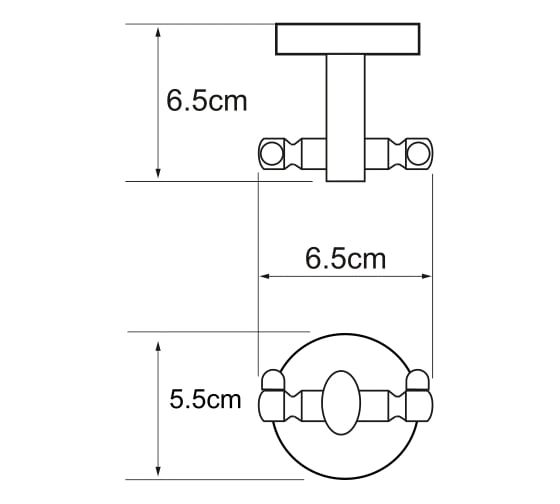 Крючок WasserKRAFT Rhein двойной K-6223D