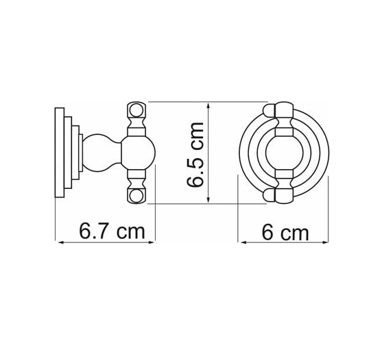 Крючок WasserKRAFT Ammer двойной K-7023D