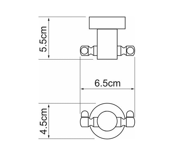 Крючок WasserKRAFT Donau двойной K-9423D