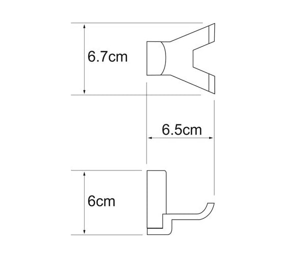 Крючок WasserKRAFT Exter двойной K-5223D