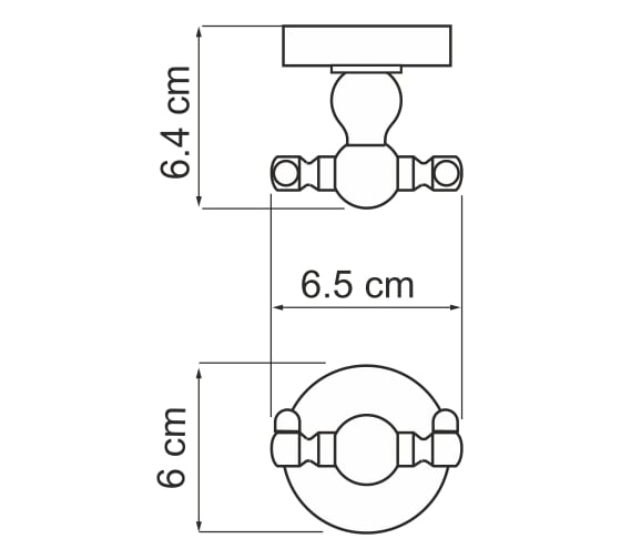 Крючок WasserKRAFT Diemel двойной K-2223D