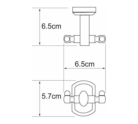 Крючок WasserKRAFT Oder двойной K-3023D