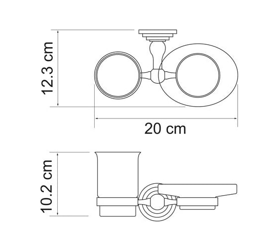 Держатель стакана и мыльницы WasserKRAFT Ammer K-7026