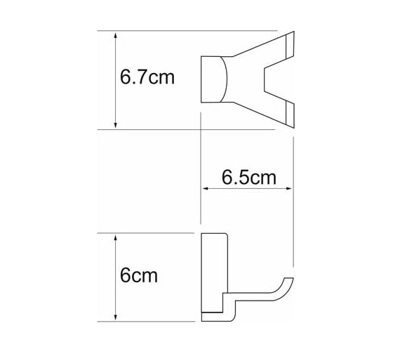 Крючок WasserKRAFT Leine двойной K-5023D