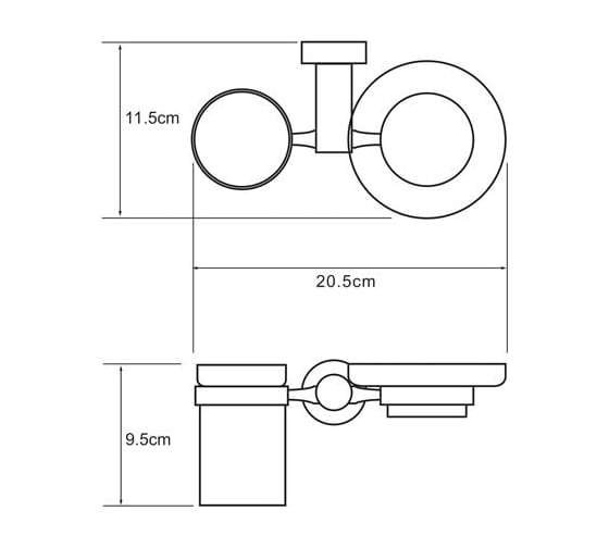 Держатель стакана и мыльницы WasserKRAFT Donau K-9426