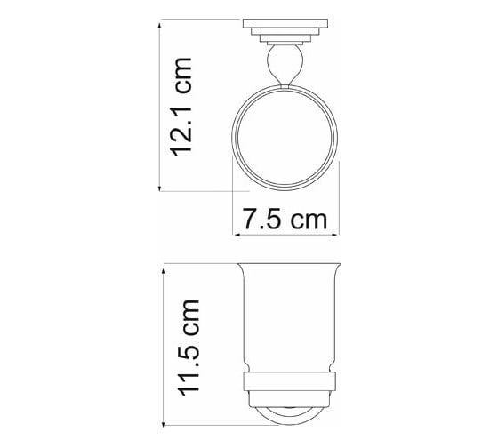 Одинарный подстаканник WasserKRAFT Ammer K-7028