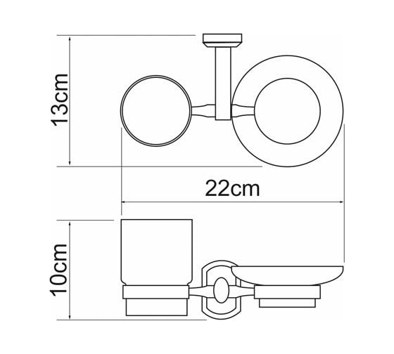 Держатель стакана и мыльницы WasserKRAFT Oder K-3026