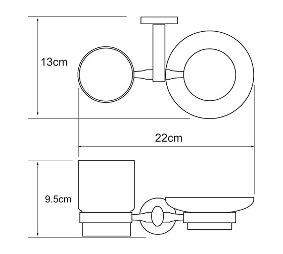 Держатель стакана и мыльницы WasserKRAFT Rhein K-6226