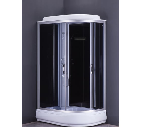 Душевая кабина Loranto CS-66120-20 L G 120х80х215 поддон 20 см, черный, стекло 4 мм 00079864
