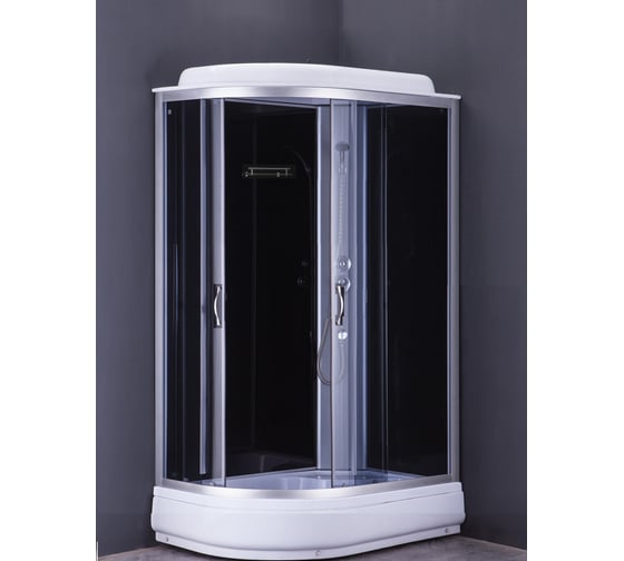 Душевая кабина Loranto CS-66120-20 R G 120х80х215 поддон 20 см, черный, стекло 4 мм (3 места) 00079862