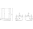 Душевая кабина Loranto CS-66120-20 R G 120х80х215 поддон 20 см, черный, стекло 4 мм (3 места) 00079862 3