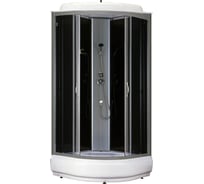 Душевая кабина Loranto CS-6690-25 G 90х90х215, средний поддон 25 см, черная, стекло 4 мм (3 места) 00079859