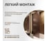 Стеклянная шторка на ванну FIXATOP 1400x800, поворотная, профиль чёрный, стекло бронза матовая MGSHCU1400800TURNBLBRZMT 9