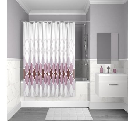 Штора для ванной комнаты IDDIS 200*180см, полиэстер, D06P218i11